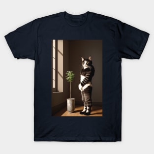 Realistic cat man T-Shirt